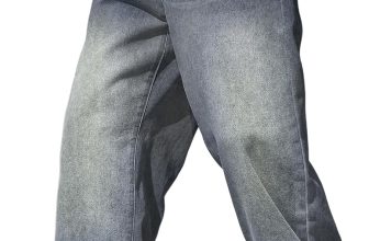 JMIERR Men's Baggy Jeans Wide Leg Skater Hip Hop Denim