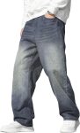JMIERR Men's Baggy Jeans Wide Leg Skater Hip Hop Denim