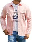 Bindefon Denim Jackets for Men Trucker Jean Jacket