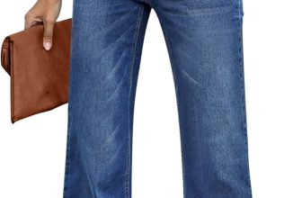 GRAPENT Womens Flare Jeans High Waisted Wide Leg Baggy