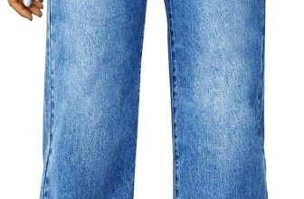 FUNUCA Straight Leg Jeans for Women,High Waisted Wide