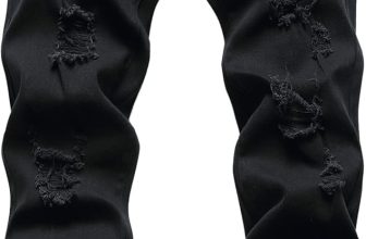 JUNBAOSS Men's Slim Fit Stretch Jeans Ripped Skinny