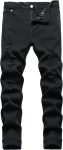 JUNBAOSS Men's Slim Fit Stretch Jeans Ripped Skinny
