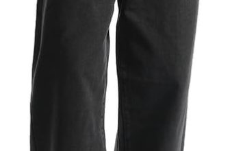 LOGEQI Mens Baggy Hip Hop Jeans Wide Leg Streetwear