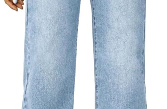 FUNUCA Straight Leg Jeans for Women,High Waisted Wide
