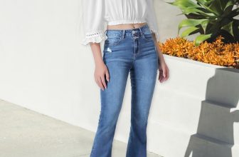 VIPONES Women's Flare Bell Bottom Jeans High Waisted