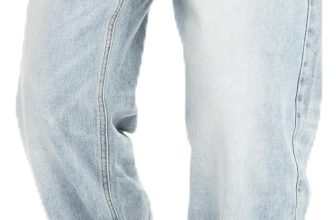 WEIBUMAOYI Men's Wide-Leg Jeans Straight Leg Carpenter