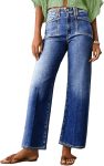 Astylish Womens Wide Leg Jeans High Waisted Stretchy