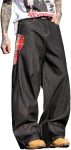 Nutriangee Men's Baggy Barrel Wide Leg Jeans for Men