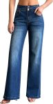 roswear Women's Wide Leg Jeans Casual High Waisted