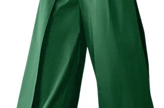 OYOANGLE Men's Baggy Wide Leg Pants Zipper Fly Pleated