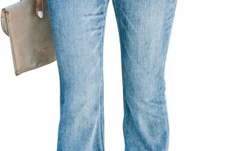 KUNMI Women's Flare Bell Bottom Jeans High Waisted Wide