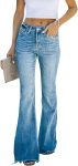 KUNMI Women's Flare Bell Bottom Jeans High Waisted Wide