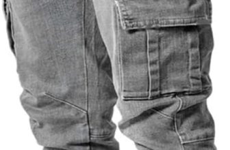 HUNGSON Men's Slim Fit Stretch Jeans Ripped Skinny