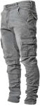 HUNGSON Men's Slim Fit Stretch Jeans Ripped Skinny