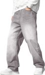 JMIERR Men's Baggy Jeans Wide Leg Skater Hip Hop Denim