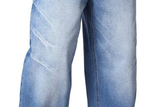 AITITIA Men's Wash Wide Leg Baggy Jeans