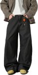 Baggy Hip Hop Jeans for Men Wide Leg Skater Denim Pants