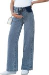BLENCOT Maternity Jeans for Women High Waist Straight
