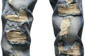 AITITIA Men's Ripped Regular Fit Jeans