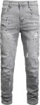 Men Ripped Jeans Fashion Slim Fit Traight Distressed