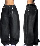 EMMIOL Women Boyfriends Hip Hop 90s Vintage Baggy Jeans