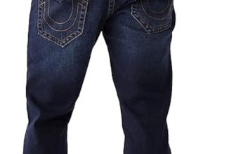 True Religion Men’s Ricky Straight Leg Jeans with Back