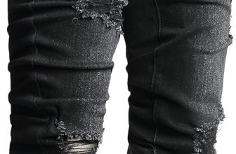 AITITIA Men's Ripped Jeans Taper Skinny Fit Stretch