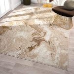 LUXE WEAVERS Marble Swirl Abstract Area Rug, Beige 6x9