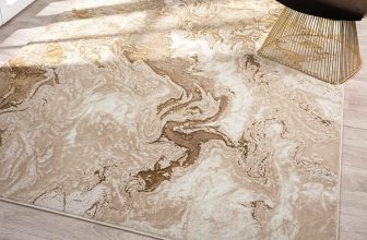 LUXE WEAVERS Marble Swirl Abstract Area Rug, Beige 6x9