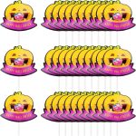 AUOCATTAIL 100Pcs Halloween Lollipop Paper Cards Smile