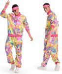 IEEILULU 80s 90s Tracksuit Men, Retro Windbreaker
