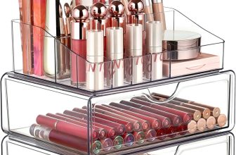 Vtopmart 3 Tier Clear Makeup Organizer with Drawer,