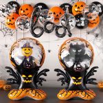 20Pcs Halloween Balloons Kit,Inflatable Giant 47inch 4D