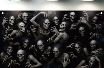 Halloween Skeleton Ghouls Backdrop 71 X 43 Inch Creepy