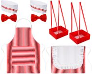 Therwen 8 Pcs Halloween Couple Popcorn Costume Hot Dog