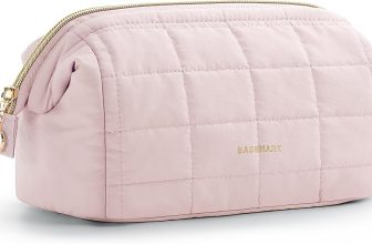 BAGSMART Makeup Bag Travel Toiletry Bag, Puffy Padded