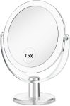 CLSEVXY Vanity Makeup Mirror with Stand, 1X/15X