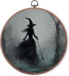 HIWGGSP 10" Witch Dark Vintage Circular Round Wall