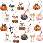 Halloween Party Decorations Bows and Pumpkins Hanging