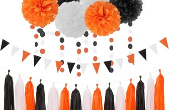 Black White Orange Halloween Party-Decorations - 23pcs