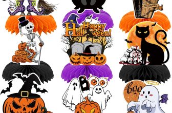 9pcs Halloween Decorations Honeycomb Centerpieces -