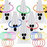 24 PcsHalloween Ring Toss Game Outdoor Carnival Party