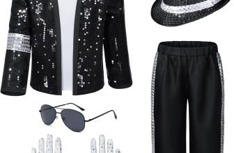 Dance Star Kids Costume for Boys 80s 90s Pop Stage