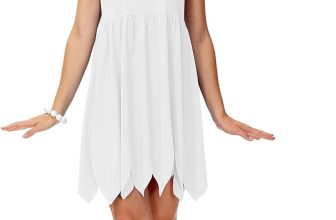 AOBUTE Halloween Adult Couple Costume White Dress