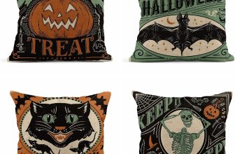 Set of 4 Linen Throw Pillow Covers 20x20 Inch Vintage