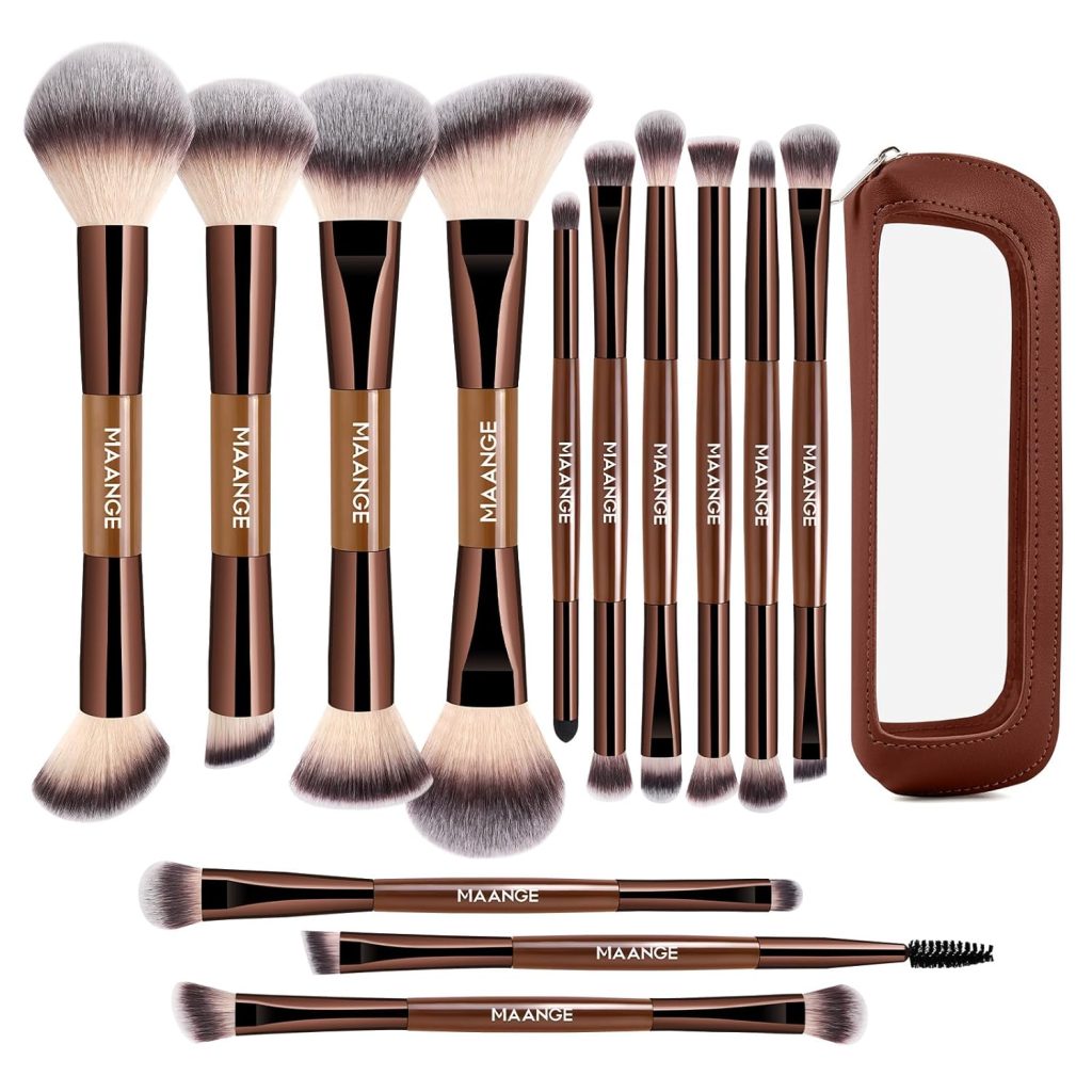 MAANGE 13 Pcs Foundation Makeup Brush Set With Bag,
