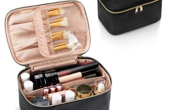 OCHEAL Makeup Bag, Portable Cosmetic Bag, Large