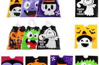 CCINEE 48PCS Halloween Goody Bags with Drawstring,Tick