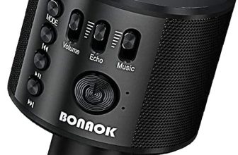 BONAOK Wireless Bluetooth Karaoke Microphone,3-in-1